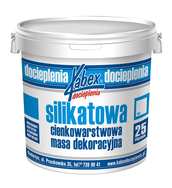 Cienkowarstwowa masa dekoracyjna Silikatowa Kabex Sil 25kg