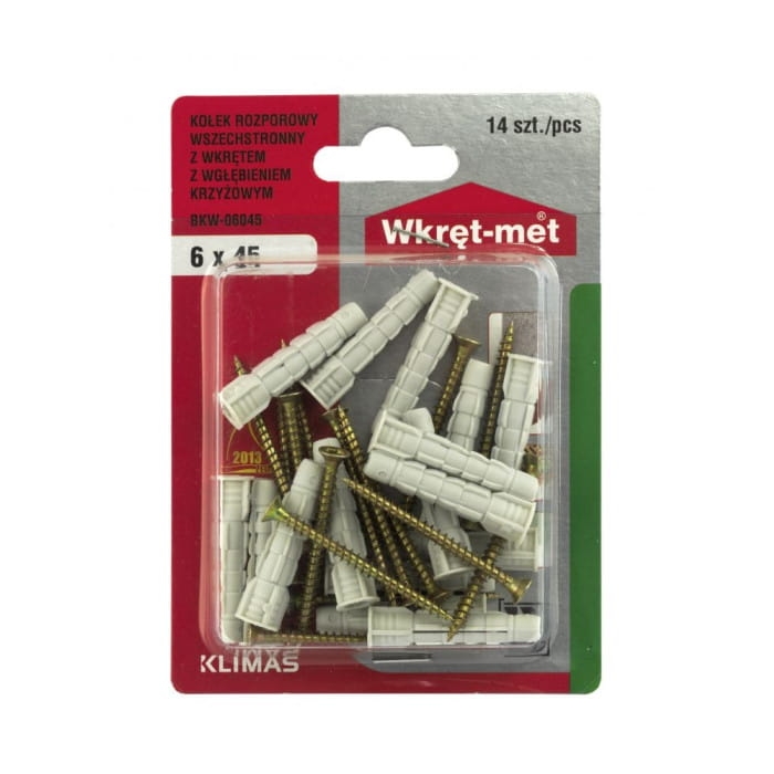 Kołek rozporowy uniwersalny 6×45 BKW-06045 14 szt