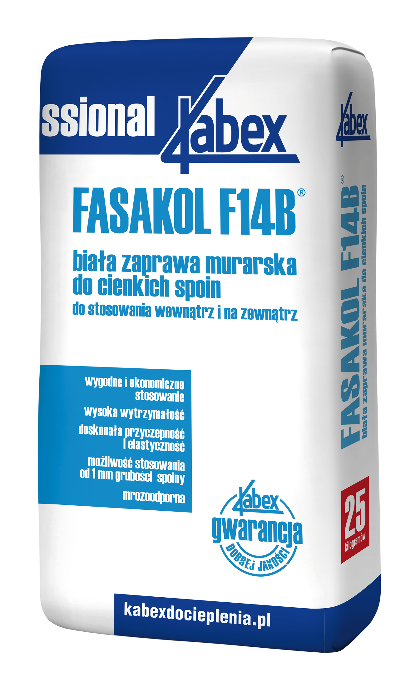 Zaprawa murarska do cienkich spoin 25kg Kabex Fasakol F14B klasa M10