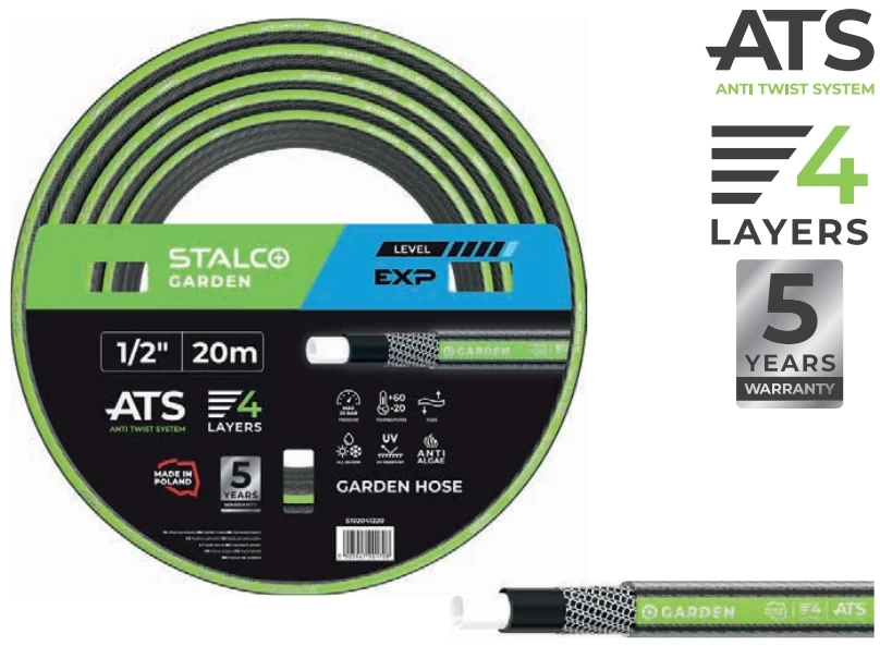 Wąż ogrodowy ATS EXP 1/2" 30m Stalco Garden S102041230