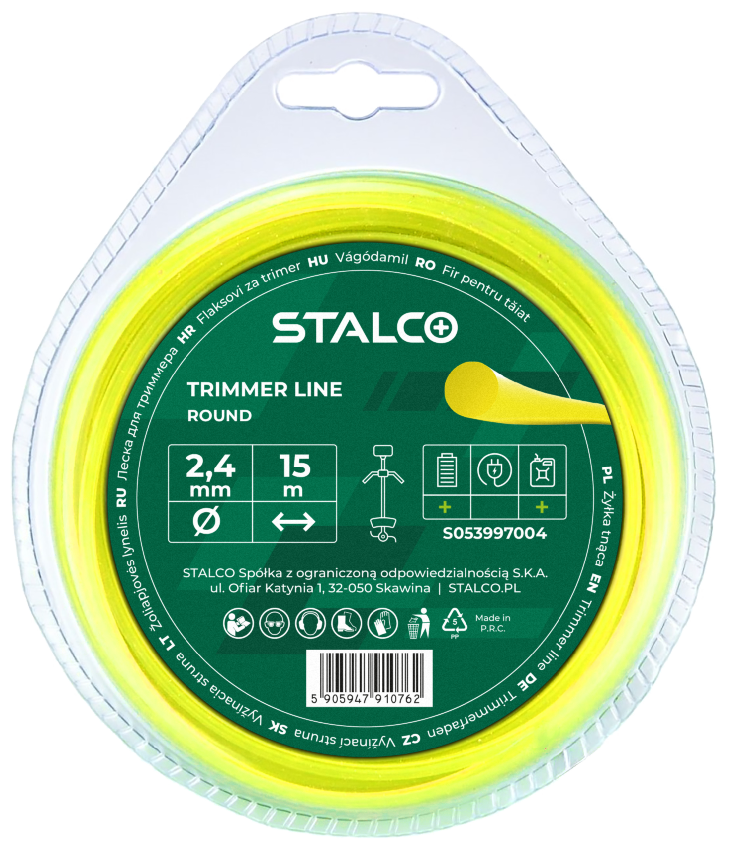 Żyłka tnąca okrągła Round 3,0mm x 15m Stalco GARDEN S053997006