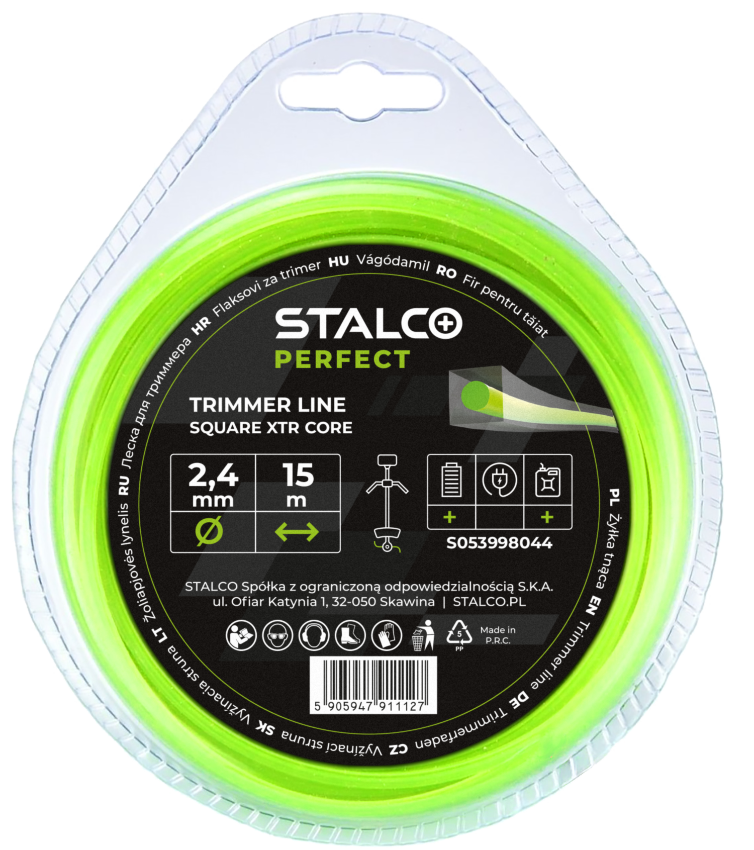 Żyłka tnąca kwadratowa Square XTR Core 2,7mm x 70m Stalco GARDEN S053998055