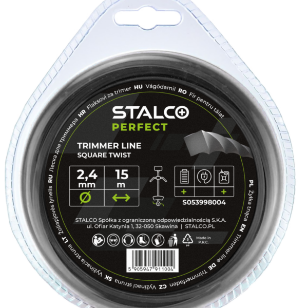Żyłka tnąca kwadratowa Square Twist 2,4mm x 90m Stalco GARDEN S053998014