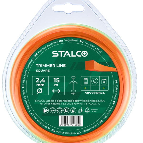 Żyłka tnąca kwadratowa Square 2,7mm x 15m Stalco GARDEN S053997025