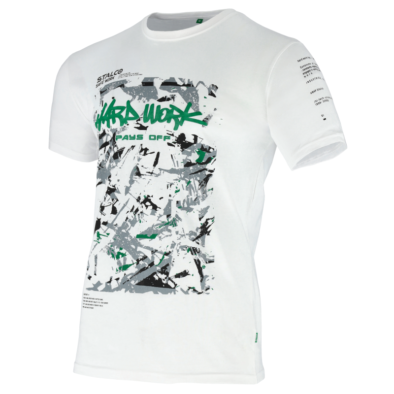T-Shirt męski BONO Painter biały M Stalco S090691002