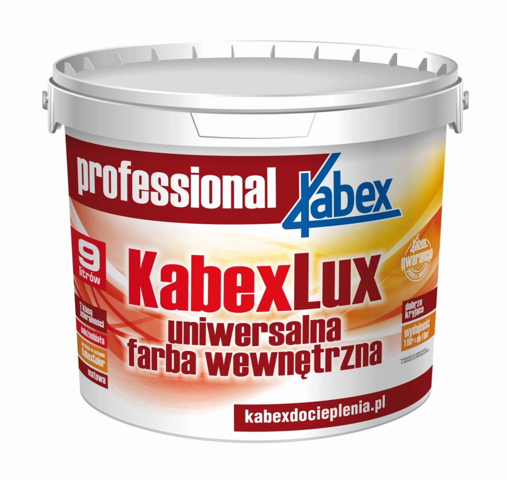 Dyspersyjna farba nawierzchniowa do wnętrz Kabex Lux 4,5L
