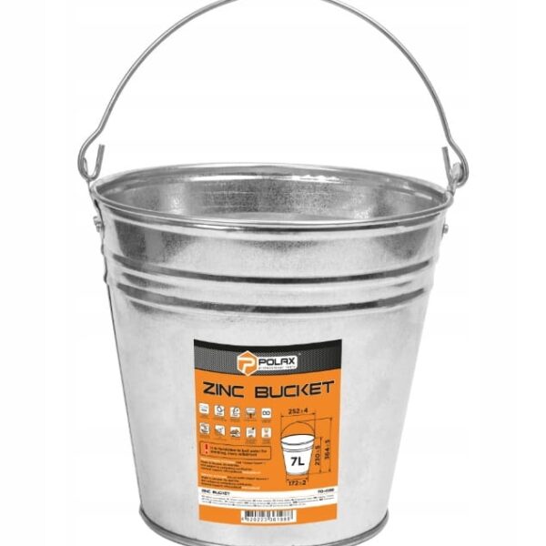 Wiadro ocynkowane 7L POLAX 70-036