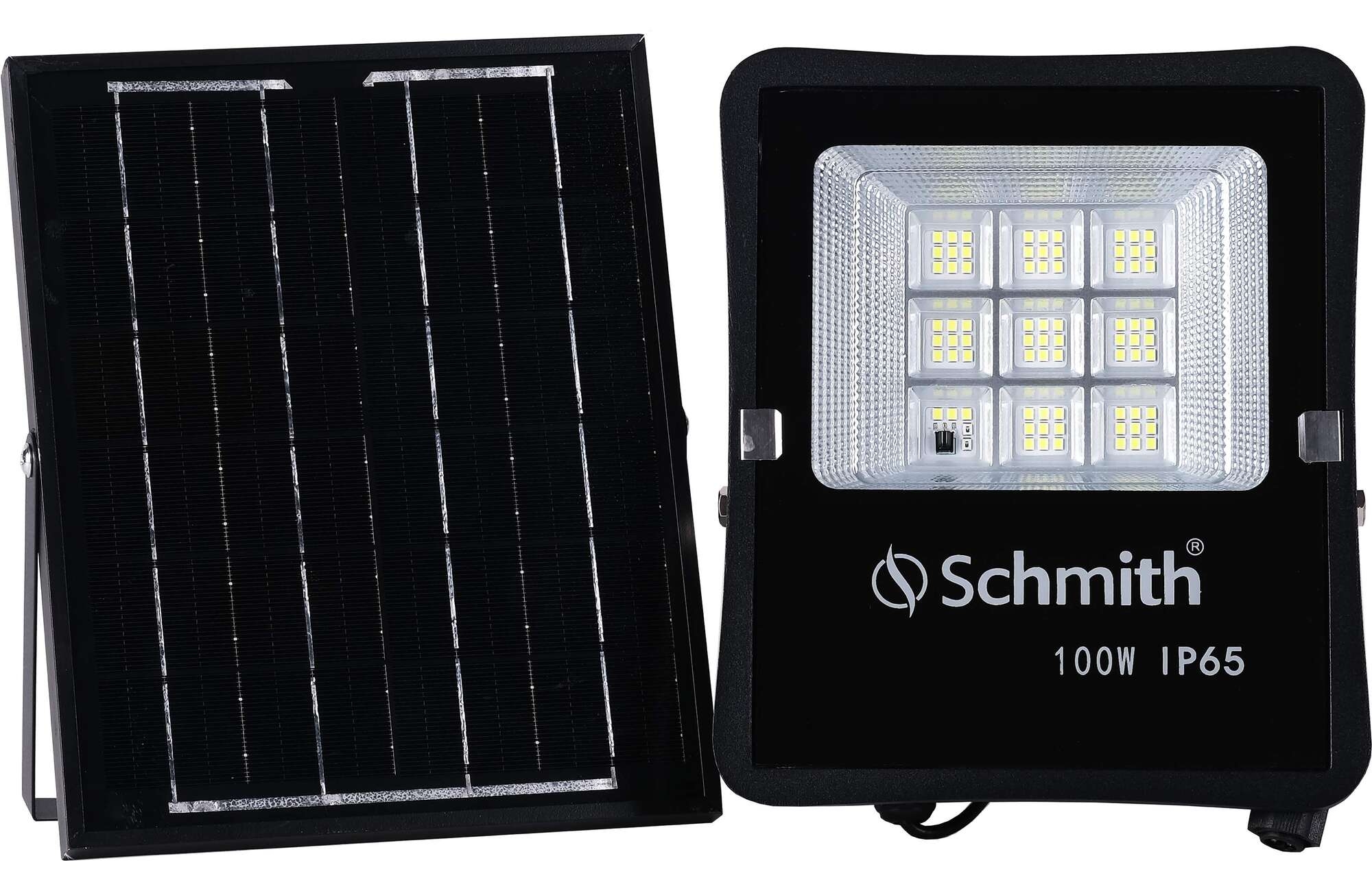 Schmith Lampa LED z panelem solarnym 100W SLS-01