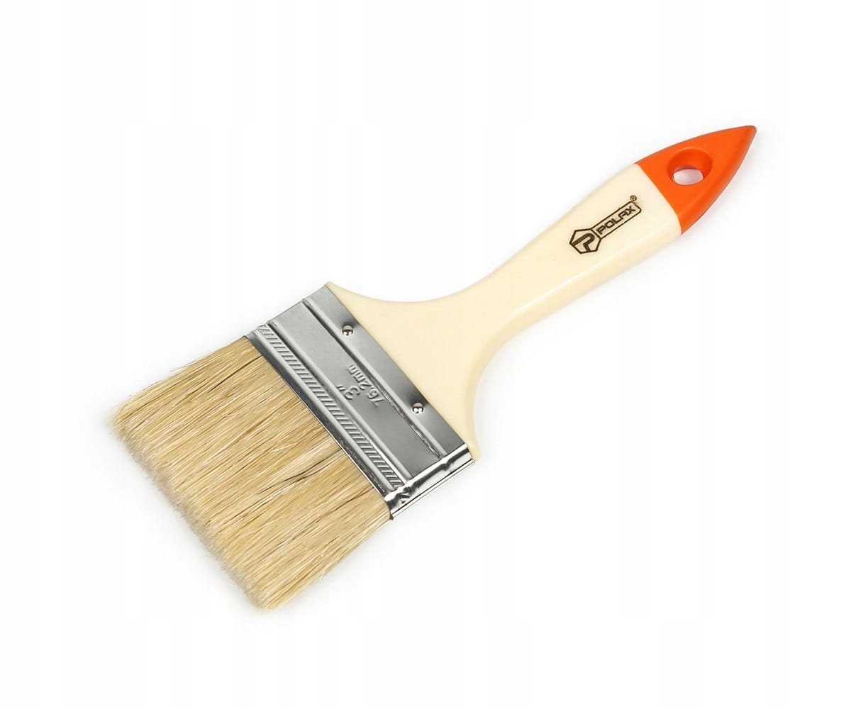 Płaski pędzel 3" 75mm STANDART z plastikową rączką POLAX 04-006