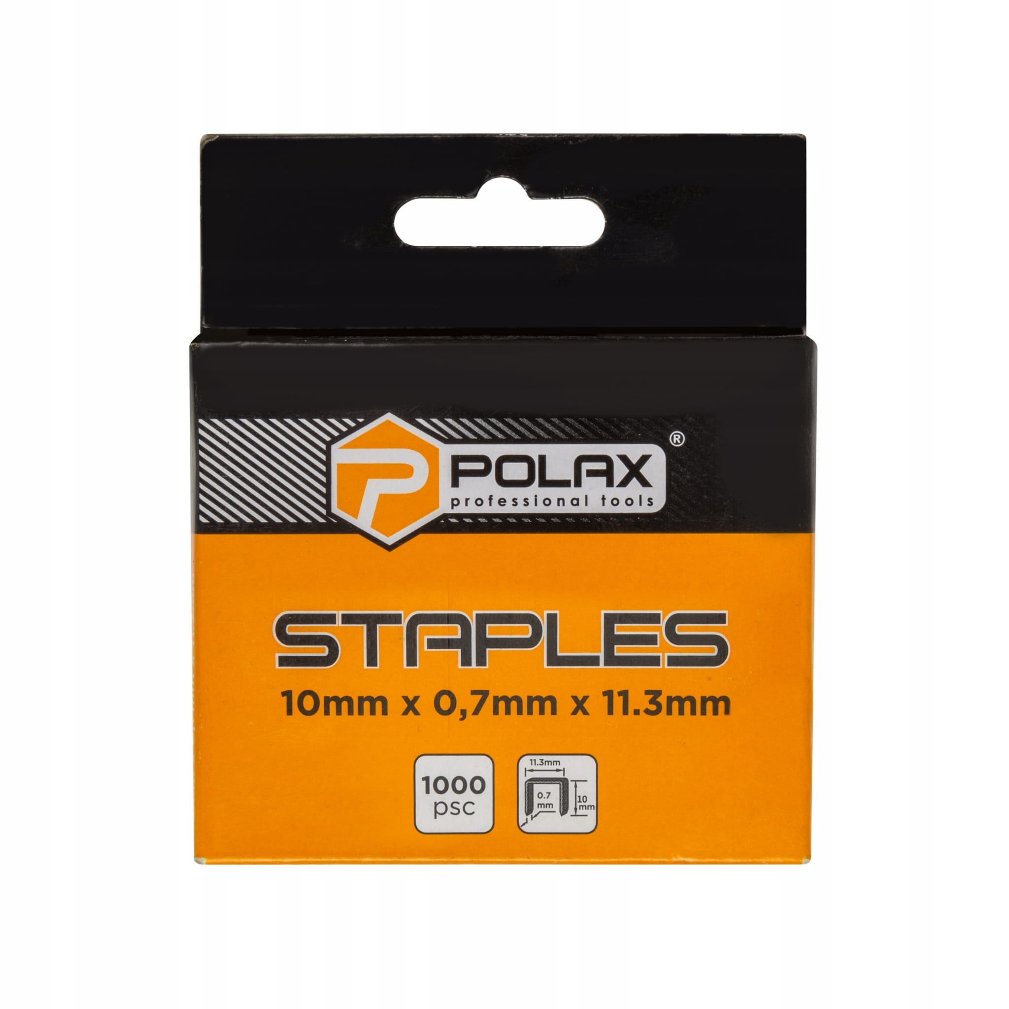 Zszywki A/53 opk1000 szt 10 x 0,7mm x 11,3mm POLAX 24-009