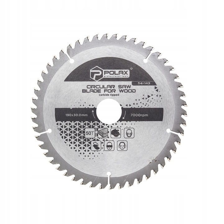 Piła tarczowa do drewna 190×30,0/25,4 50T POLAX 54-143