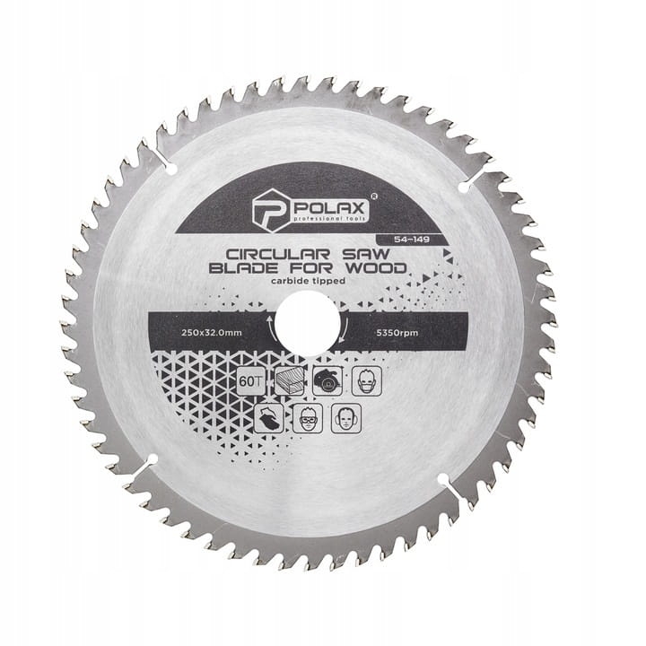 Piła tarczowa do drewna 250×32,0/30,0 60T POLAX 54-149