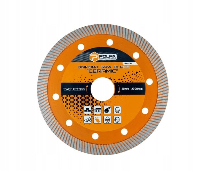 Tarcza diamentowa do cięcia ceramiki i gresu Ceramic 125x10x1,4x22,23mm POLAX 54-110