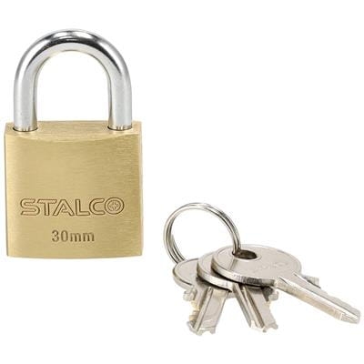 Kłódka mosiężna 30mm Stalco S024110230