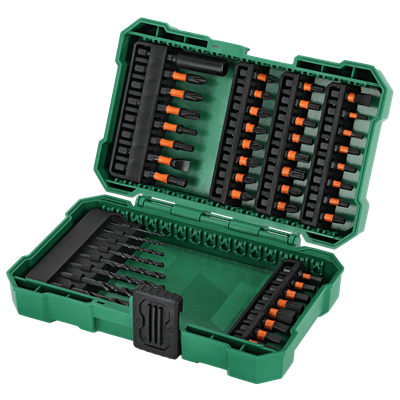 Zestaw bitów udarowych ze stali S2 25mm i 50mm – 48elem Stalco S-13732