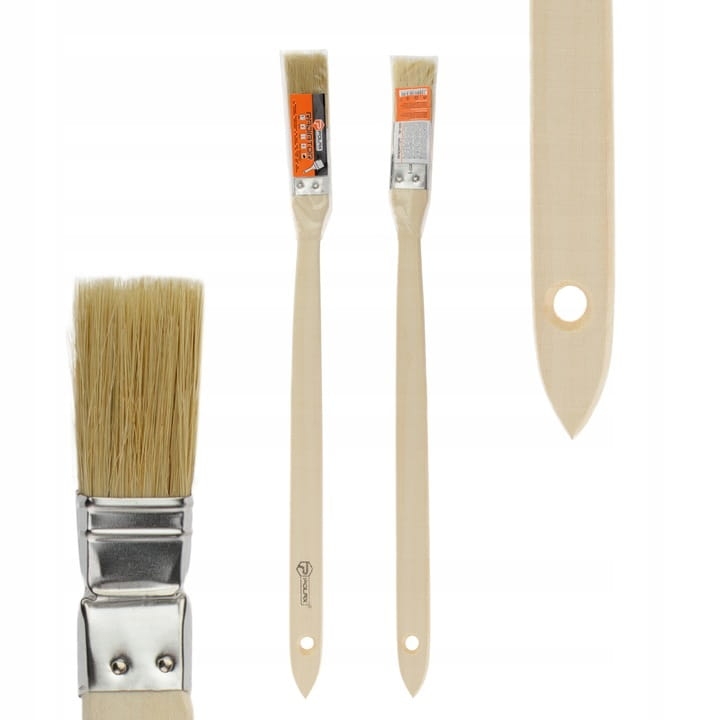 Pędzel kaloryferowy drewniany rączka 1″/25mm POLAX 13-001