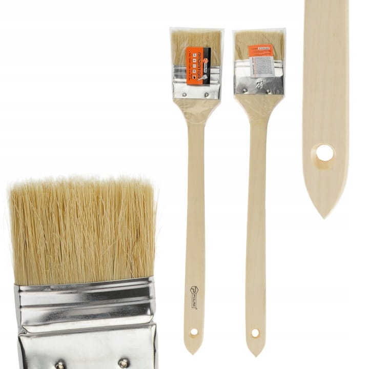 Pędzel kaloryferowy drewniany rączka 2,5"/63mm POLAX 13-004