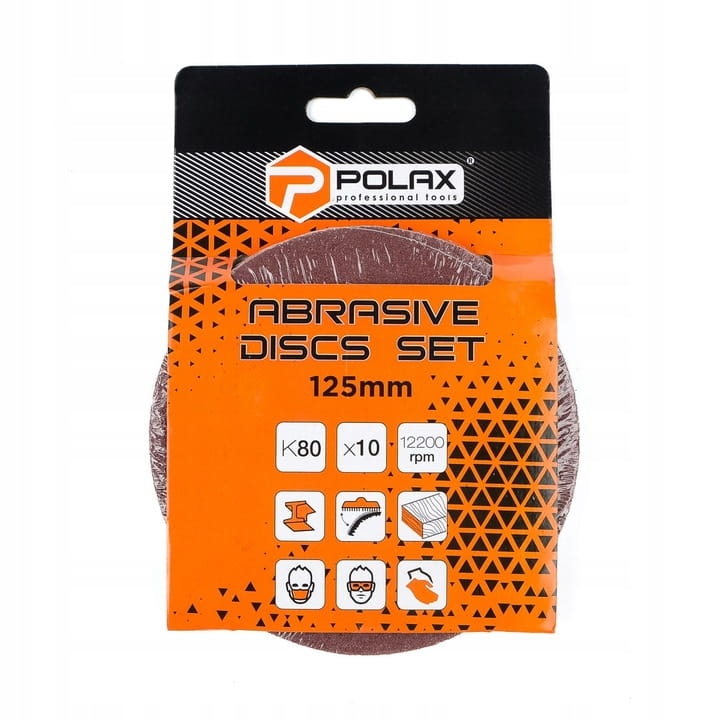 Krążek ścierny 125mm K80 op10szt POLAX 54-049