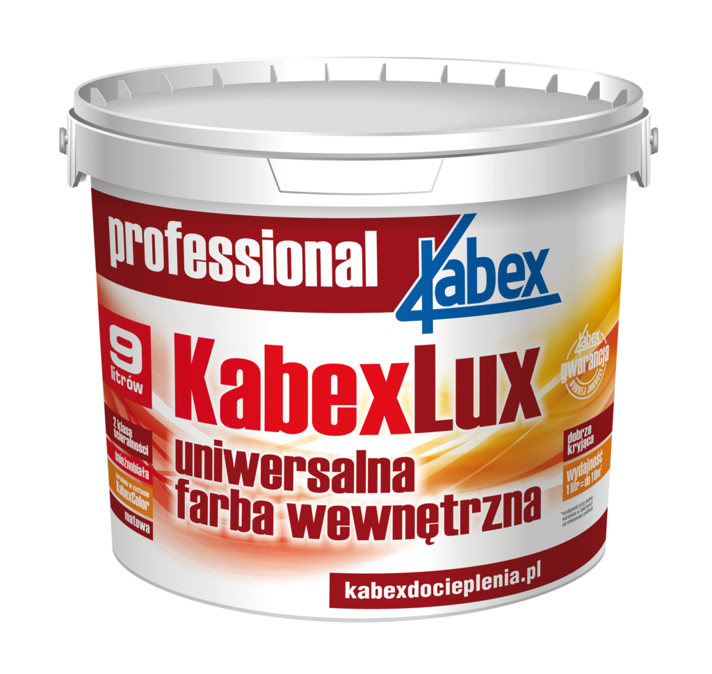 Dyspersyjna farba nawierzchniowa do wnętrz Kabex Lux 9L