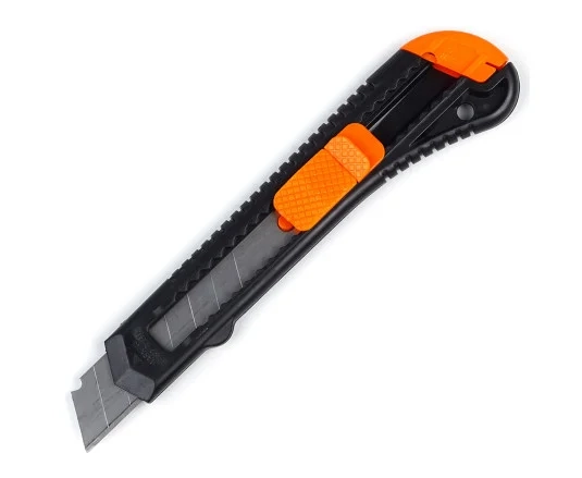 Nóż budowlany plastikowy, do tapet, ostrze segmentowe 18mm POLAX 23-001