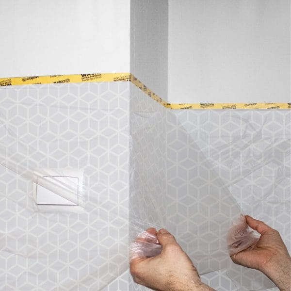 Blue Dolphin Masker Taśma Washi z Folią Malarską 280cmx7m