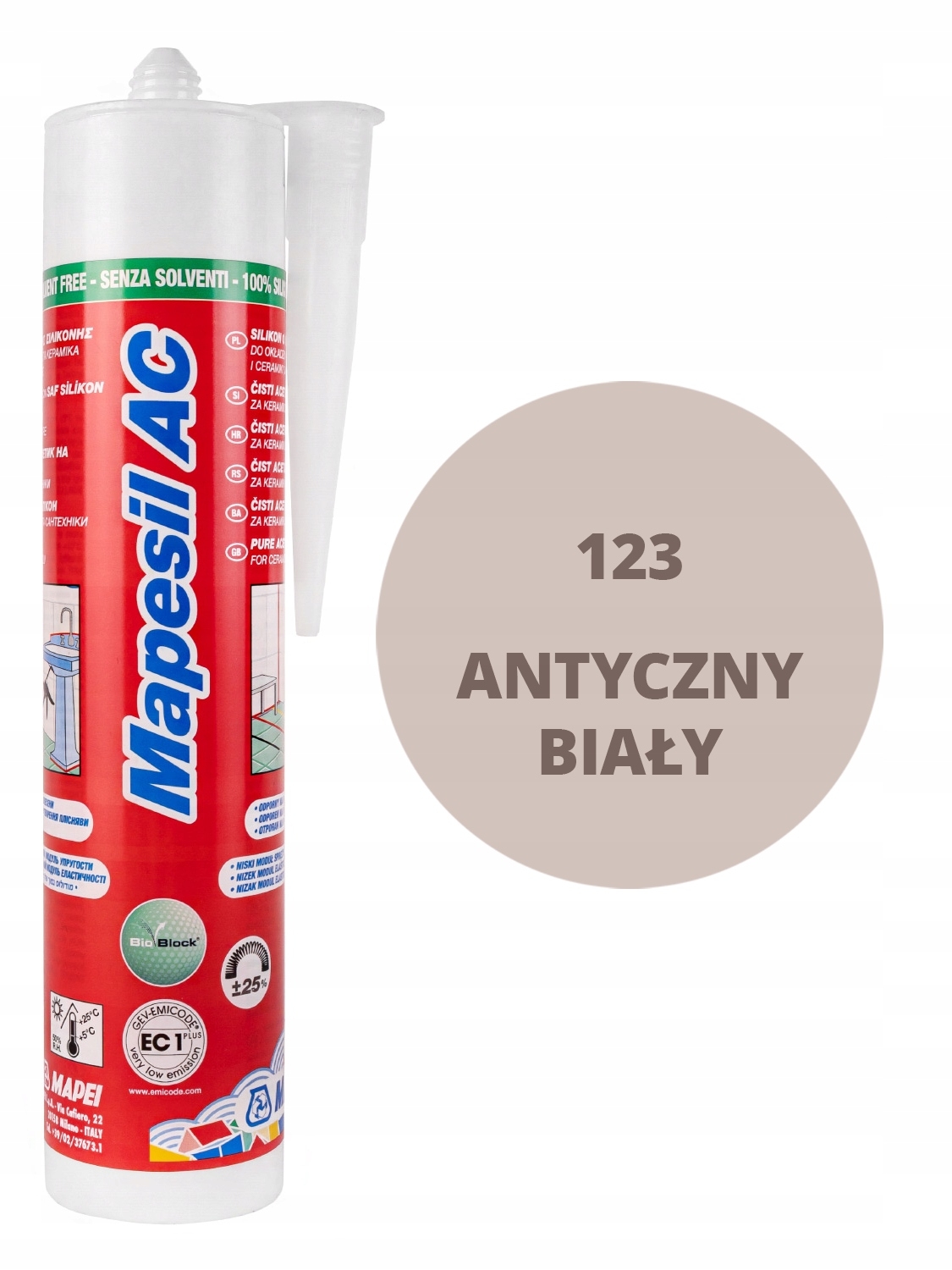 Mapei Mapesil AC 123 antyczny biały 310ml