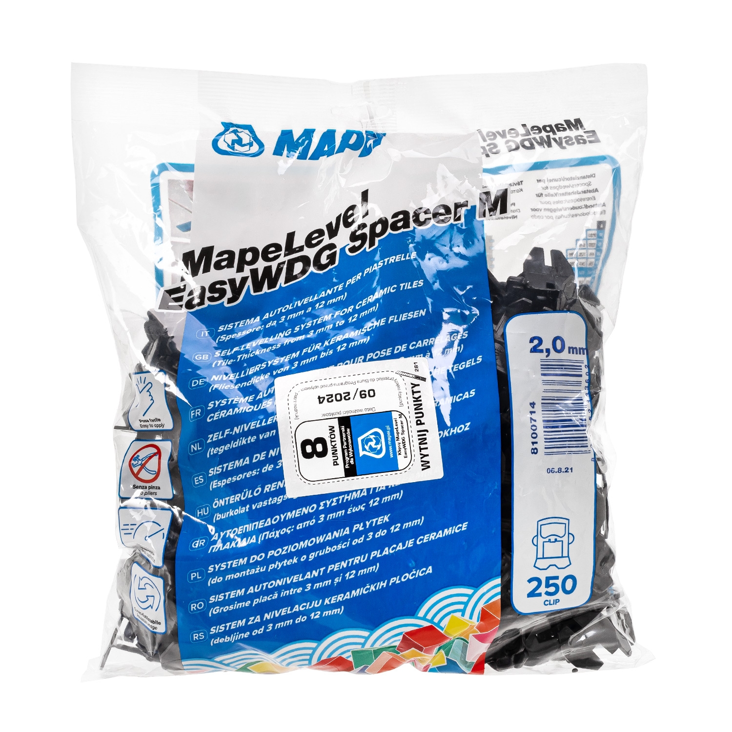 Mapei Mapelevel klipsy 2 mm opk 250szt