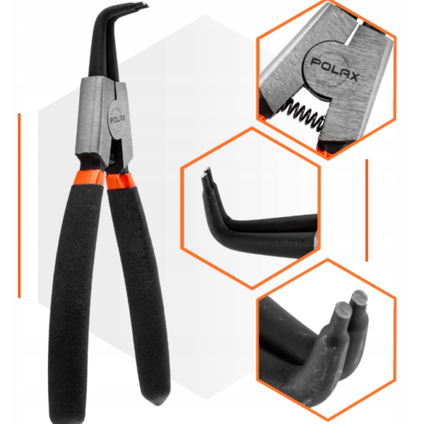 Szczypce SEGERA 150mm zewnętrzne wygięte POLAX 35-035