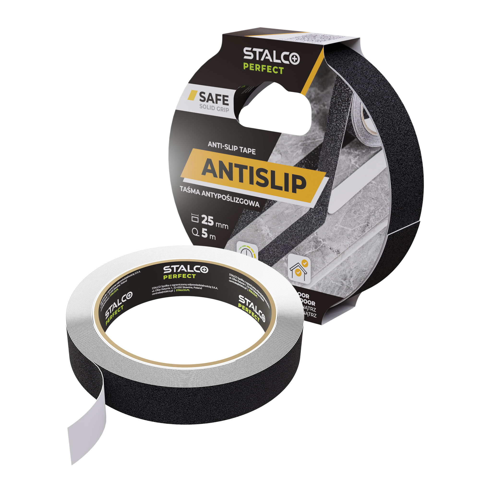 Taśma antypoślizgowa 25mm x 5m Stalco S042276666