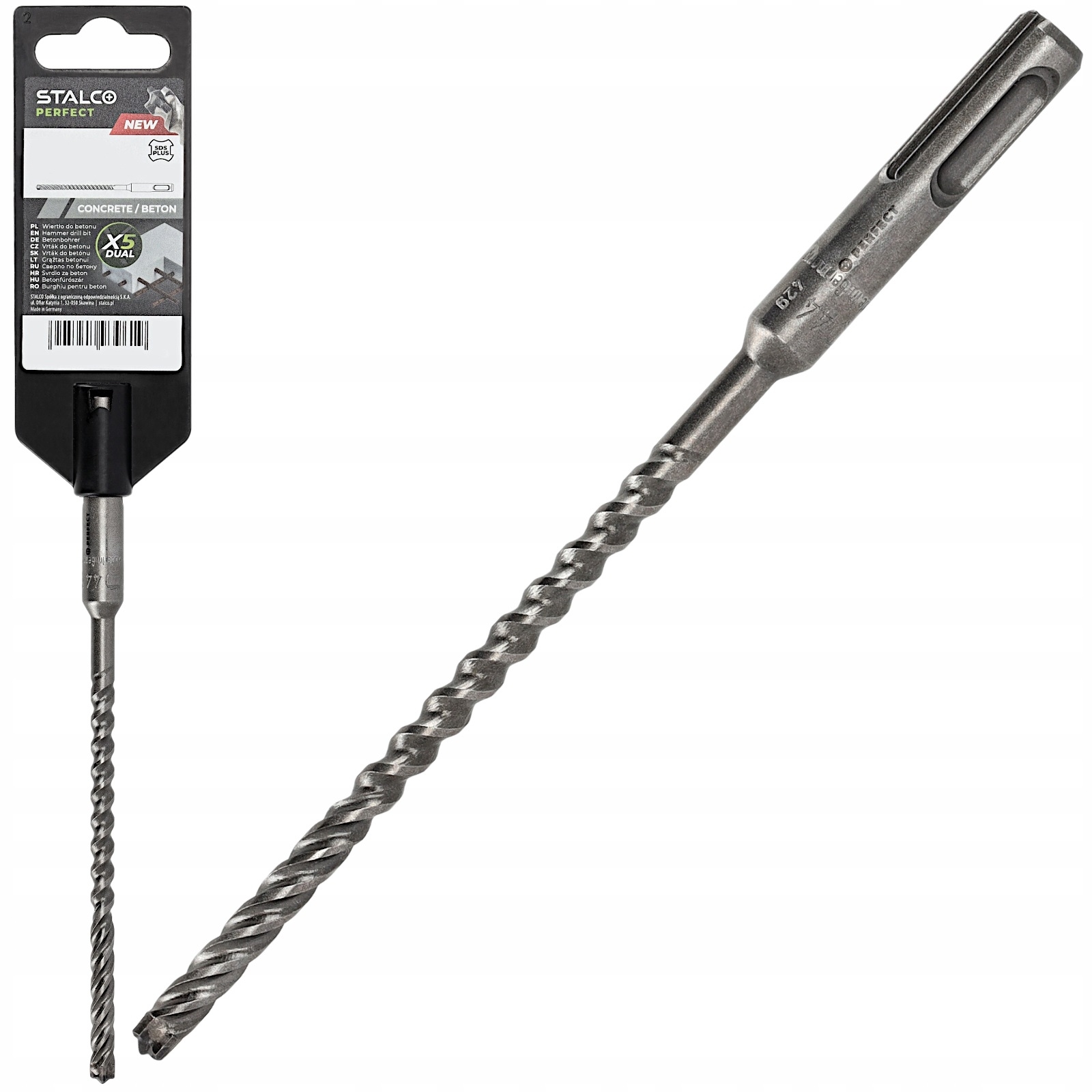 Wiertło SDS PLUS X5 DUAL  5x165 Stalco S060271503