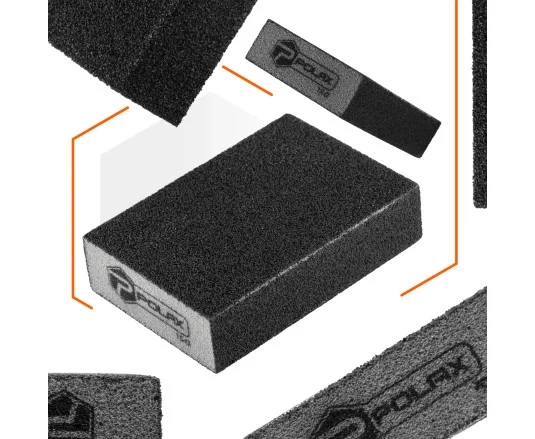Gąbka kostka ścierna szlifierska P150 100x70x25mm POLAX 54-229