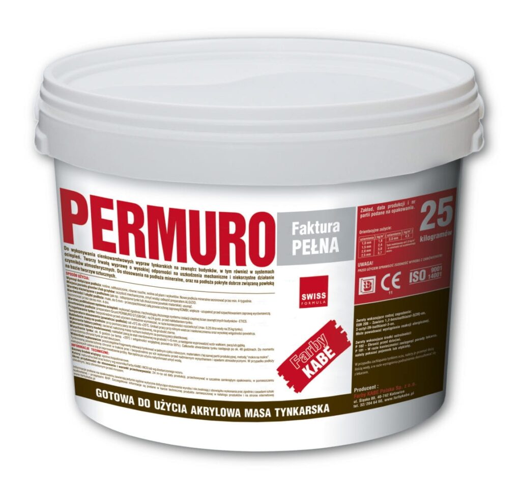 Tynk akrylowy KABE PERMURO P1.5 25kg