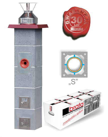 System Kominowy Brata Turbo S 8m fi 100-140