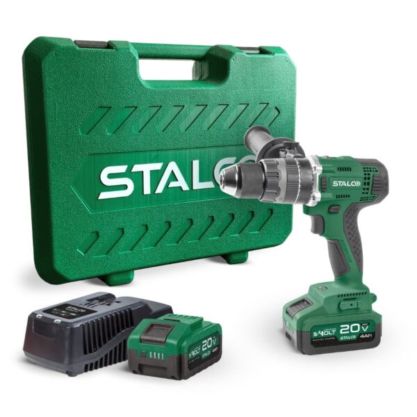 Wiertarko-wkrętarka udar aku.2x 4Ah IDS20-75BL Stalco S-97314