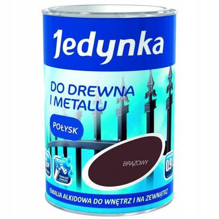 Farba do drewna i metalu Jedynka Alkid Brąz 0,9 l połysk