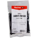 Opaska zaciskowa czarna 2,5x100 Fischer