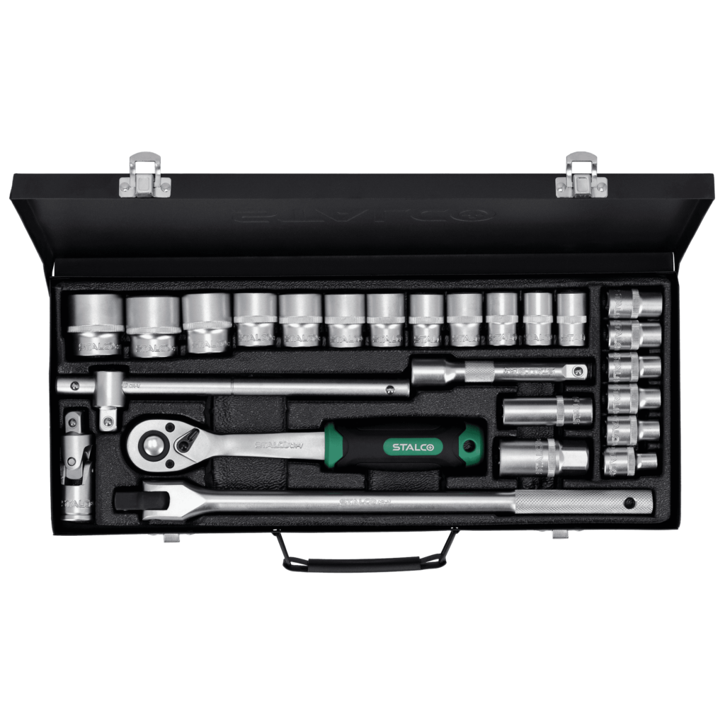 Zestaw kluczy nasadowych 25 el.1/2" Stalco S-54009