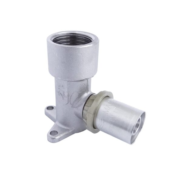 Kształtka zaprasowana kolano przyścienne krótkie  L-40 16×1/2″ GW Duro System