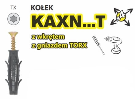 ASF Kołek wkręcany KAXN  6x30/40/T 200 szt/opk