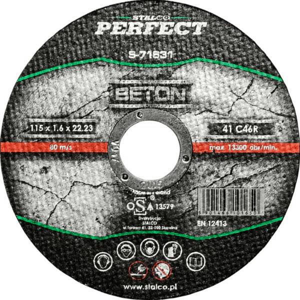 Tarcza Do Cięcia Betonu Płaska 115X3 Stalco S-71633