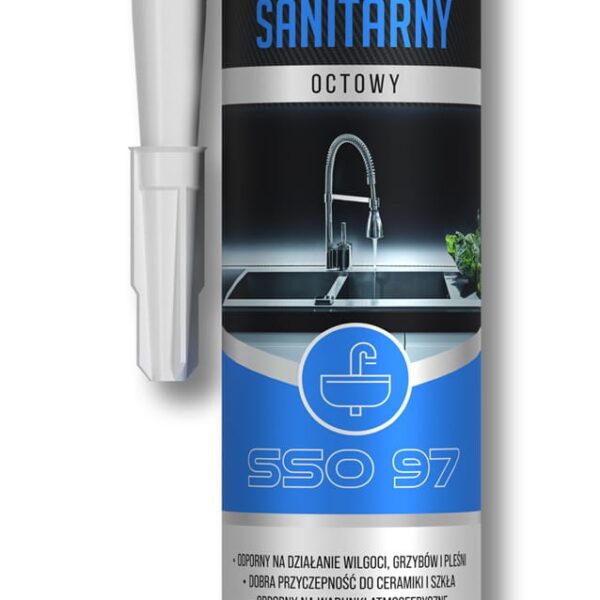 Silikon sanitarny octowy biały 280 ml Stalco S-64797
