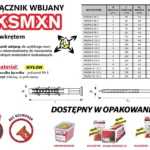 ASF Kołek wbijany KSMXN 8x60 S/F 5 szt/opk