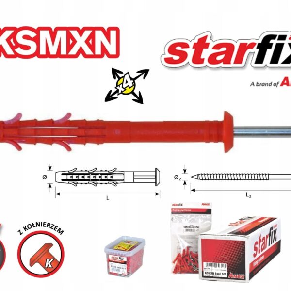 ASF Kołek wbijany KSMXN  8×60 K/F 5 szt