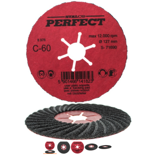 Tarcza szlifierska ceramiczna 127 mm G60 Stalco S-71690