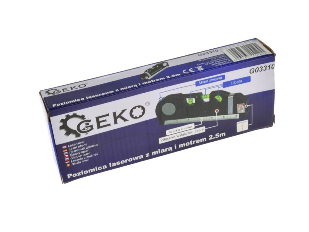 Poziomica laserowa z miarą i metrem 2,5m  G03310